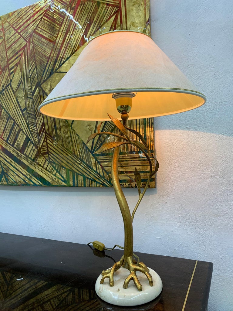 French Mid-Century Modern Pair of Table Lamps Attributed to Jacques Duval Brasseur For Sale