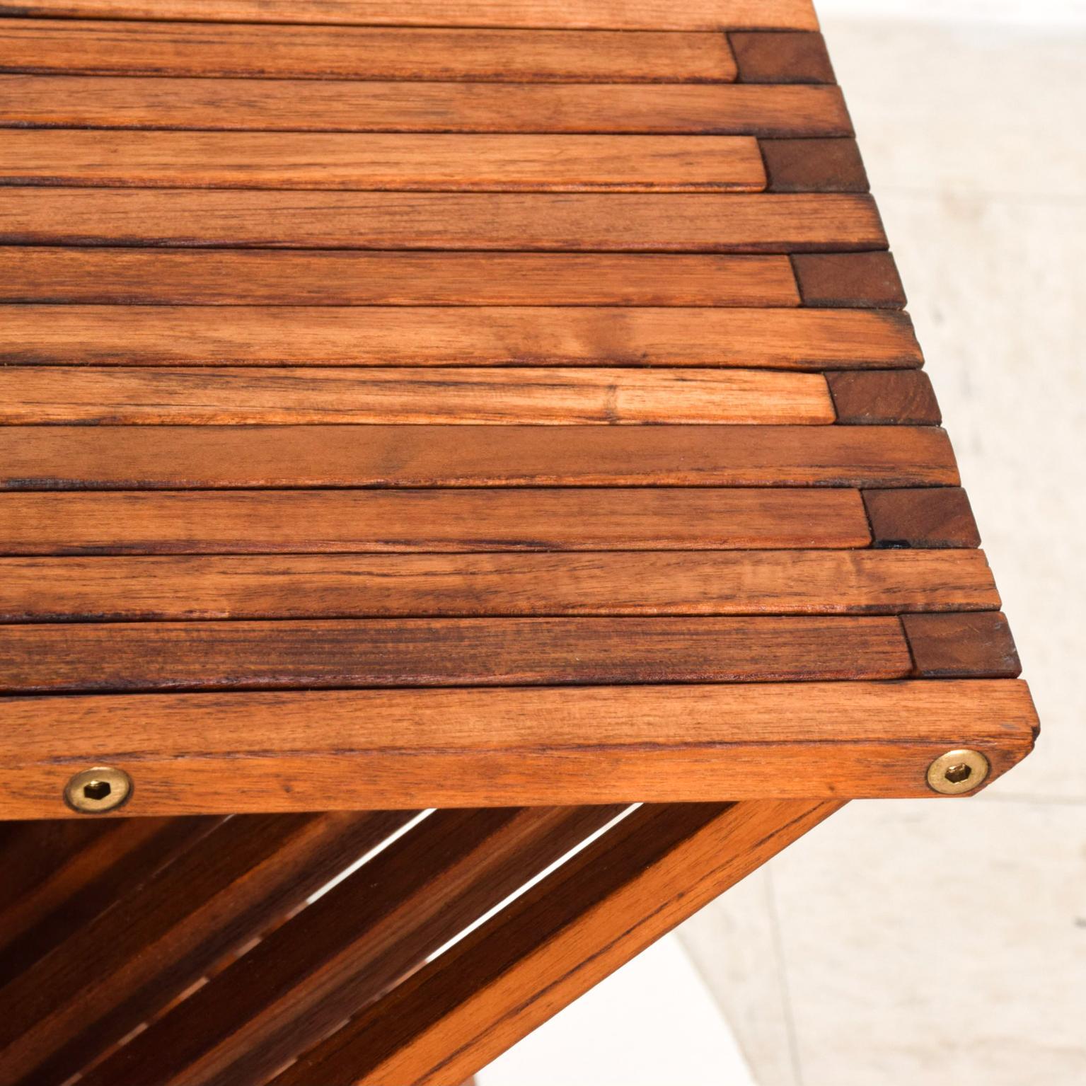 Late 20th Century Mid-Century Modern Pair of Teak Folding Side Tables