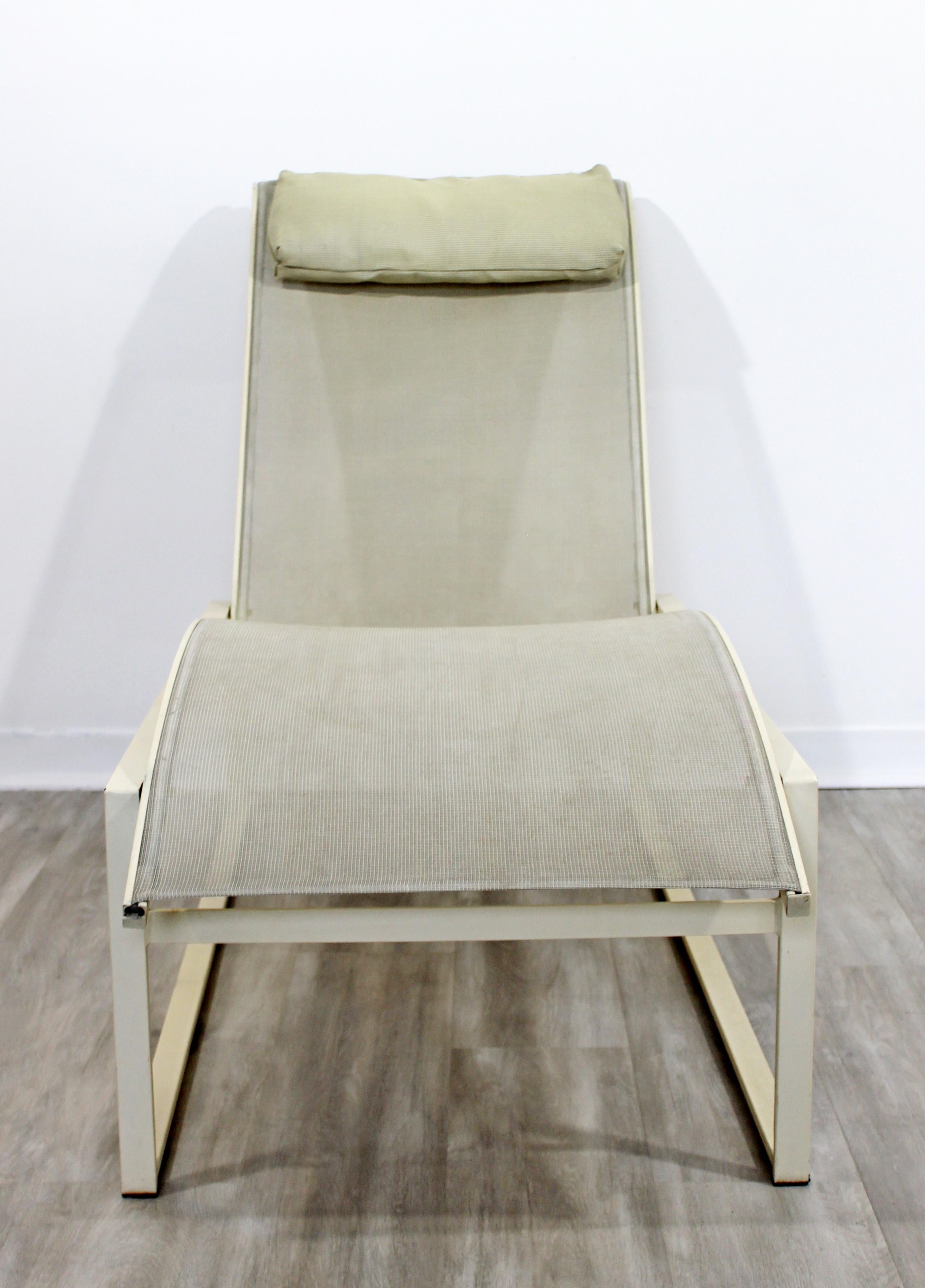 Late 20th Century Mid-Century Modern Pair of Woodard Margarita Patio Chaise Lounge Chairs & Table