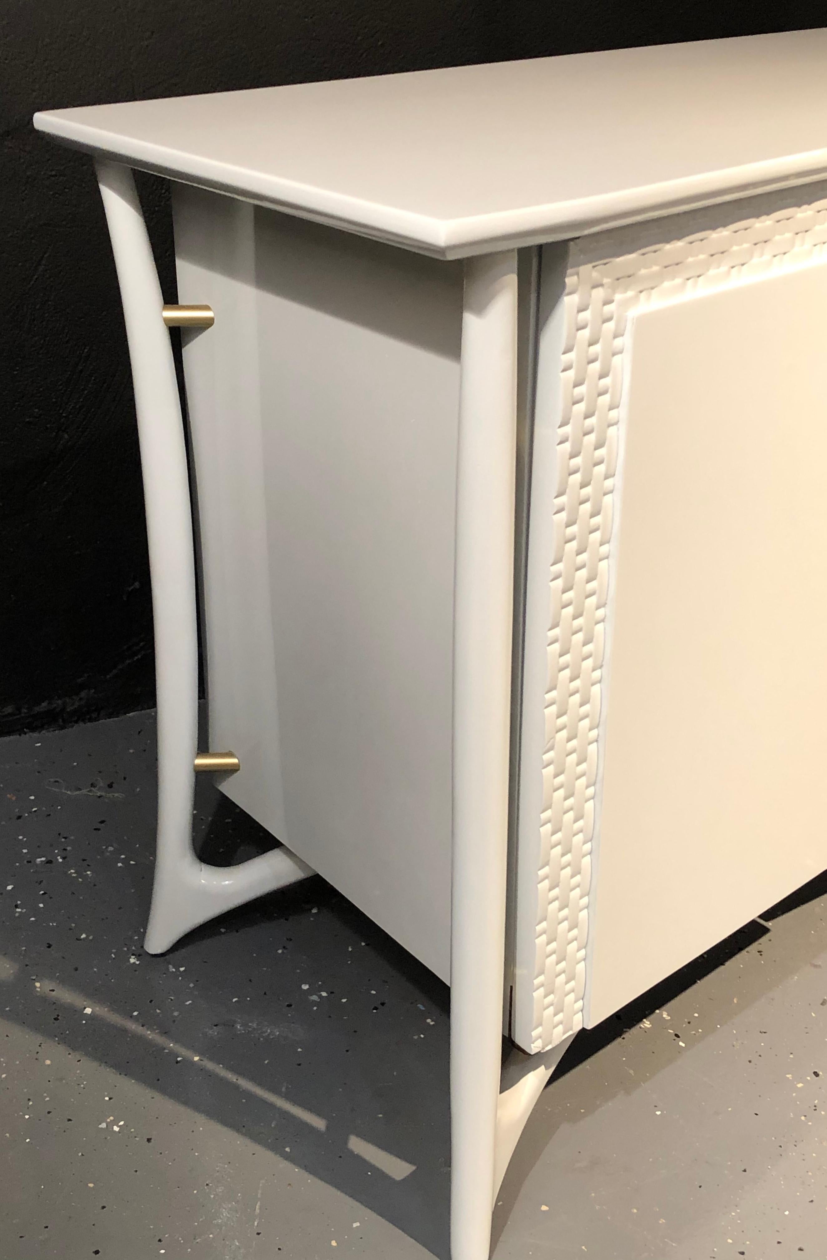 Metal Mid-Century Modern Piet Hein Lacquered Dresser, Chest or Sideboard