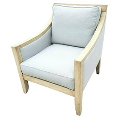 Retro Mid Century Modern Palecek Linen Lounge Club Armchair