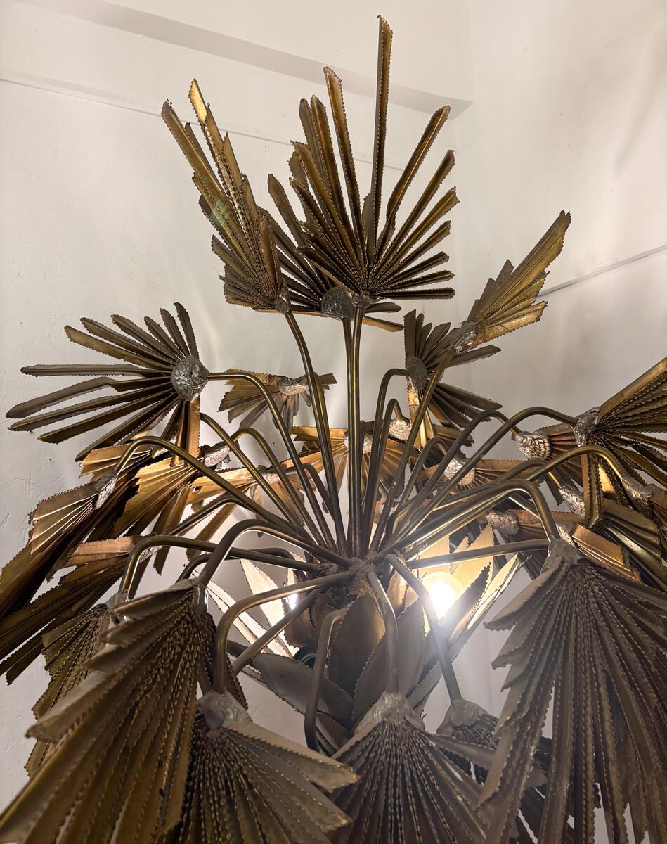 Mid-Century Modern Palm Floor Lamp, Brass, 1970s Moderno de mediados de siglo en venta