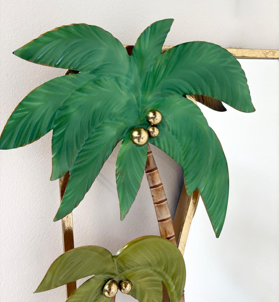 Italian Mid-Century Modern Palm Mirror, Italy For Sale