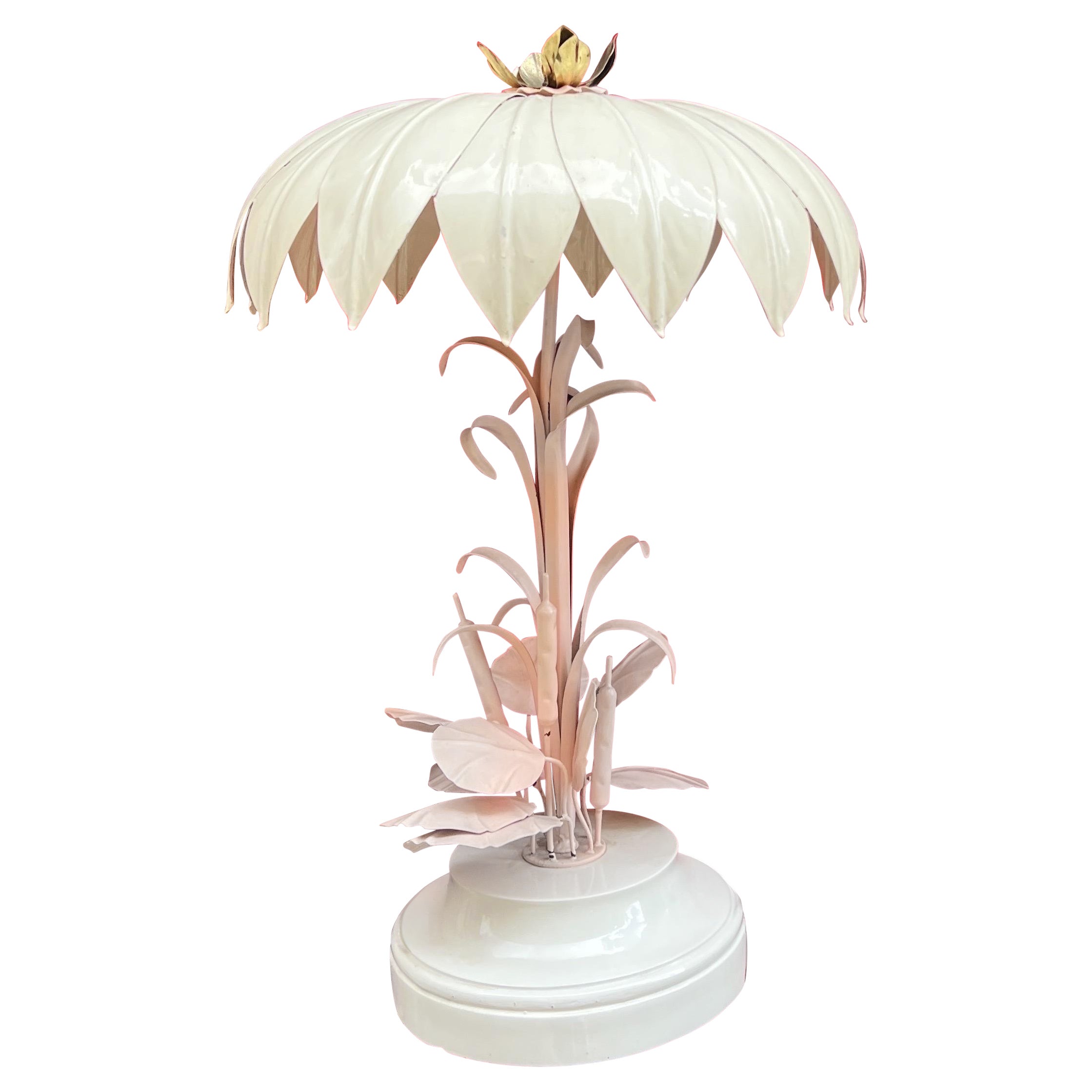 Mid Century Modern Palm Tree Table Lamp Attributed to Hans Kögl 1970s