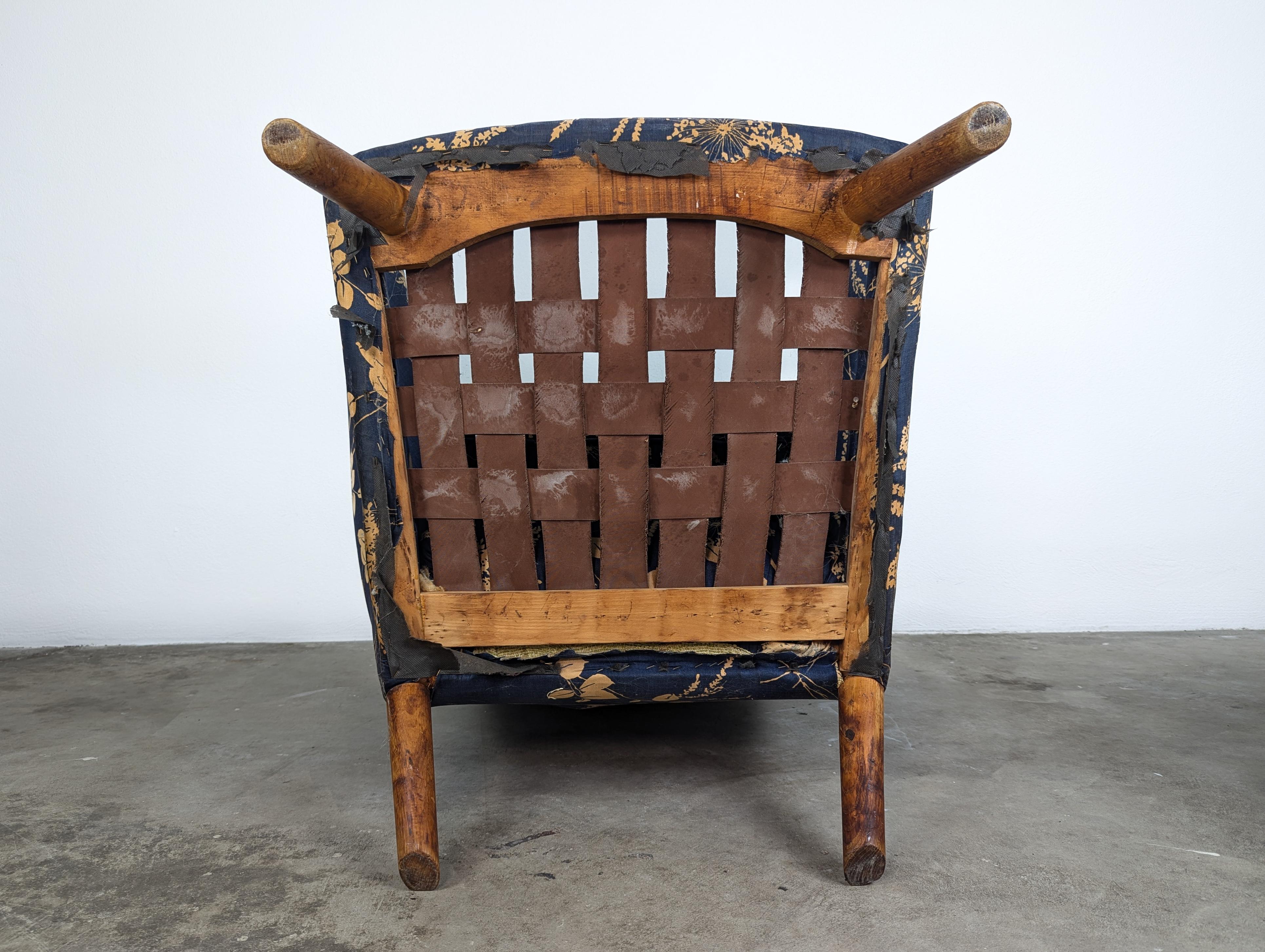 Mid Century Modern Papa Bear Lounge Chair & Ottoman by Hans Wegner, c1950s 3