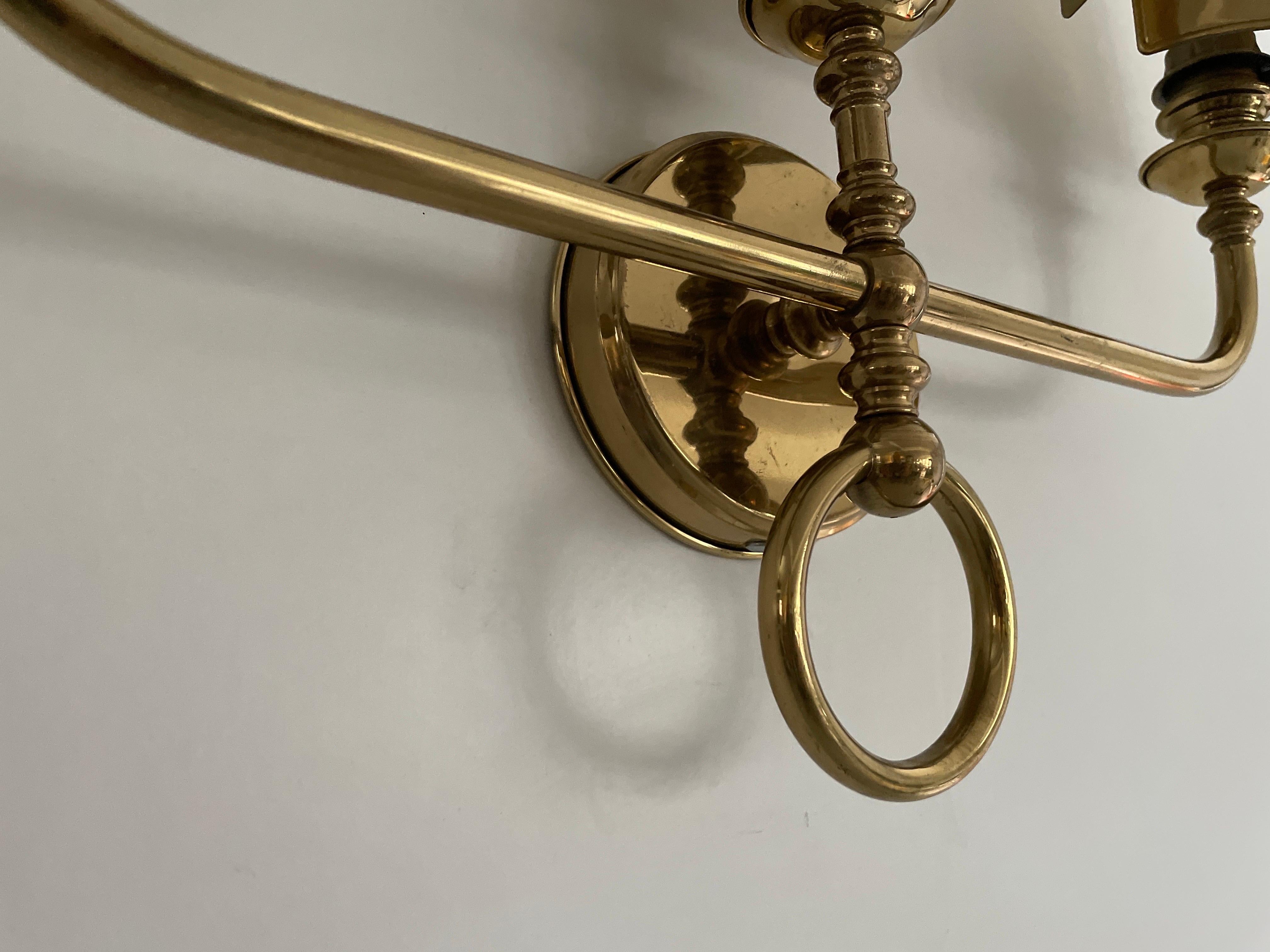 Mid-century Modern Paper and Brass 3-head Sconce, 1960s, Italy 5