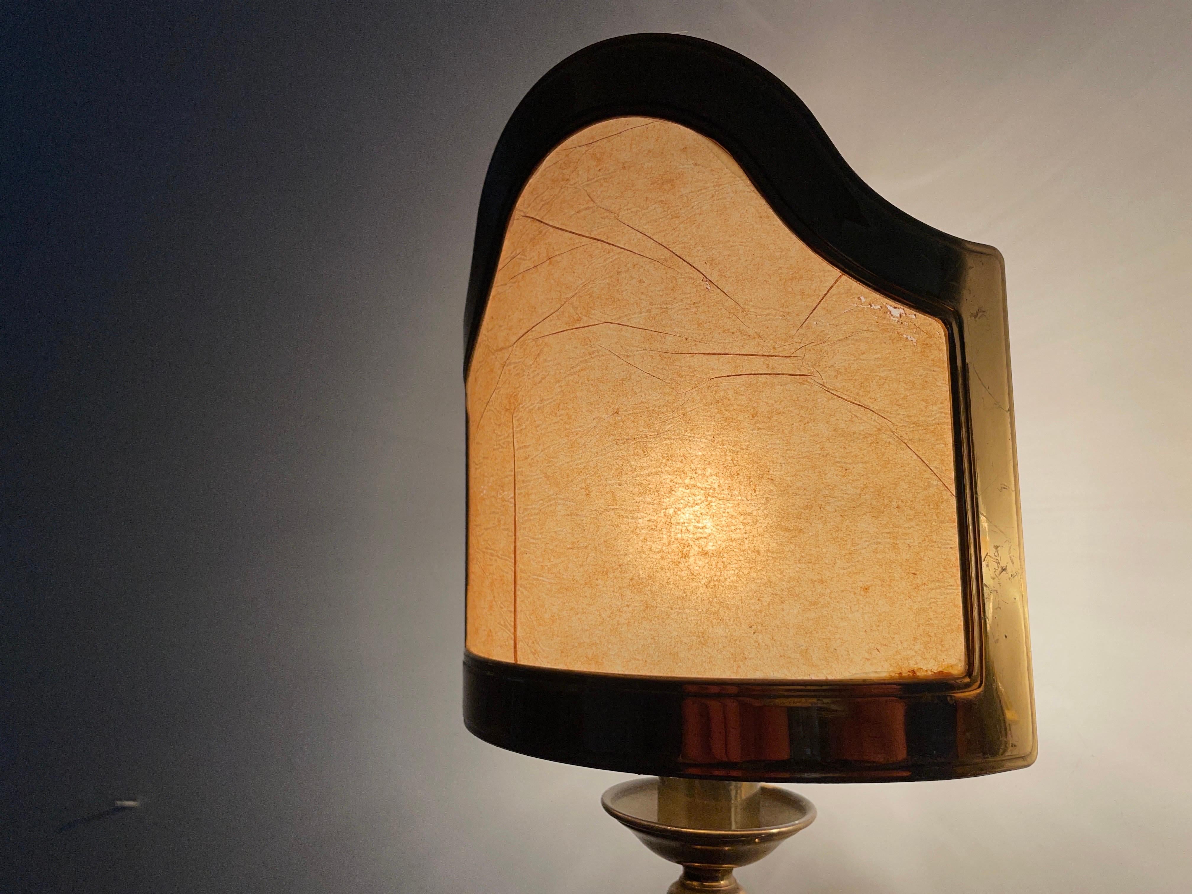Mid-century Modern Paper and Brass 3-head Sconce, 1960s, Italy 12