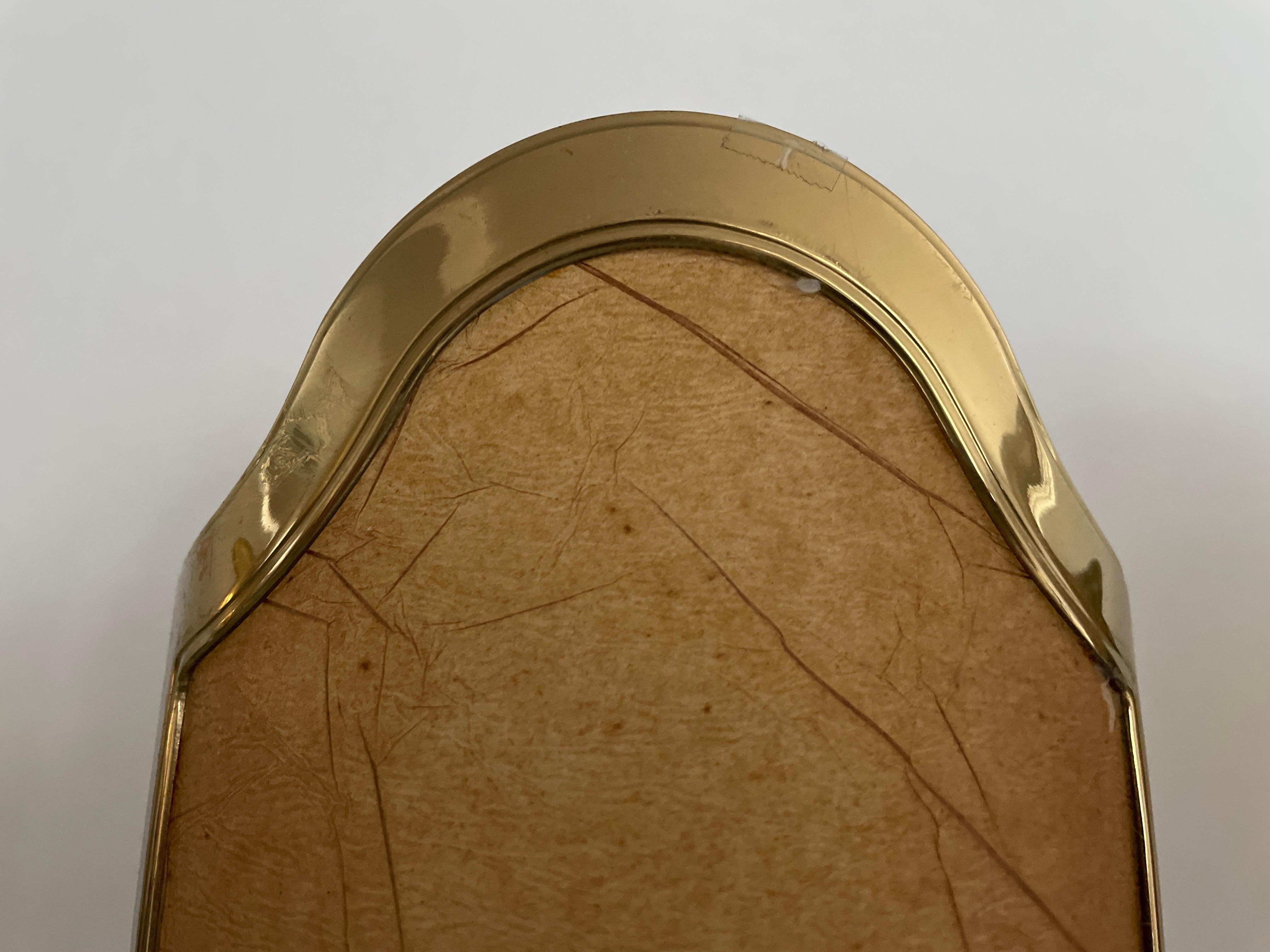 Mid-century Modern Paper and Brass 3-head Sconce, 1960s, Italy 3
