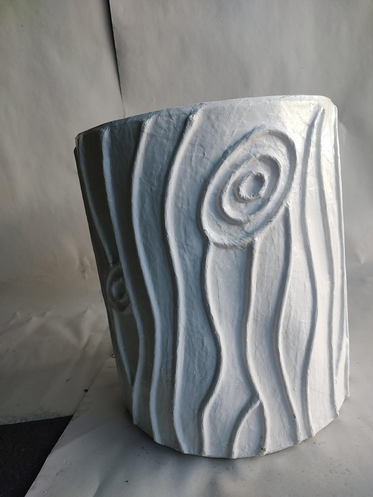 Mid-Century Modern Paper Machete Tree Trunk Form Side End Table ...