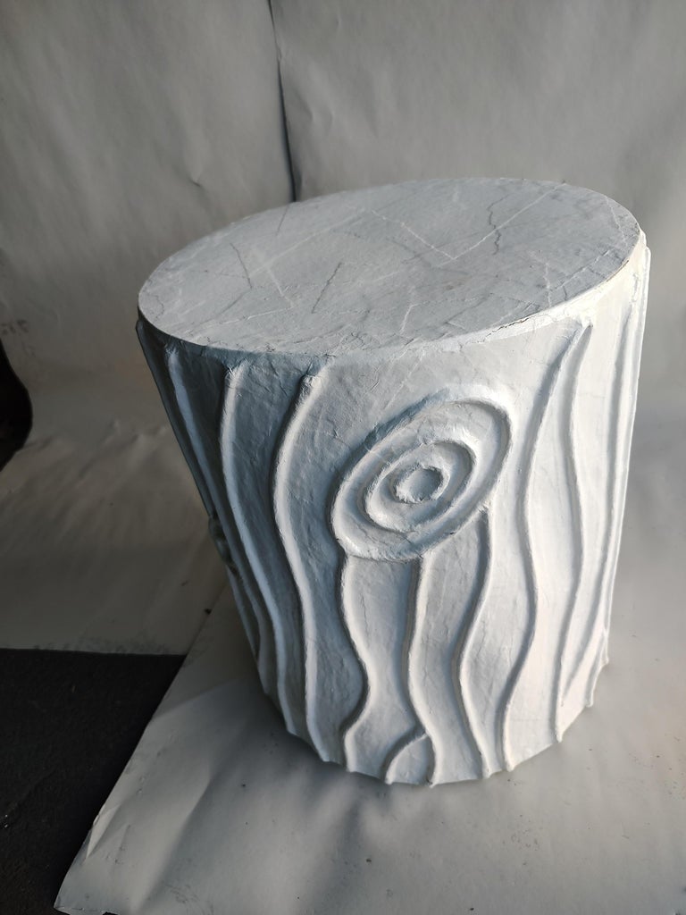 Mid-Century Modern Paper Machete Tree Trunk Form Side End Table ...