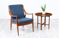 Table d'appoint Parallel, mi-siècle moderne, restaurée par Barney Flagg