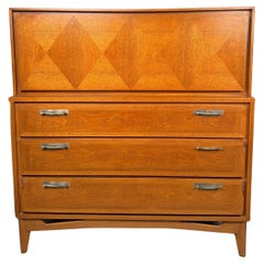 Mid-Century Modern Parquet-Front Dresser by Red Lion Co.