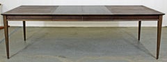 Mid-Century Modern Parquet Top Walnut Dining Table