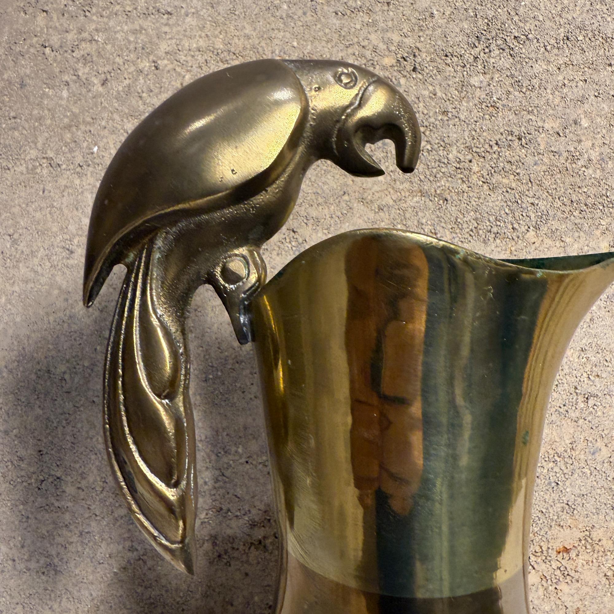 Mid-Century Modern Parrot Pitcher Metales Casasdos Brass For Sale 5