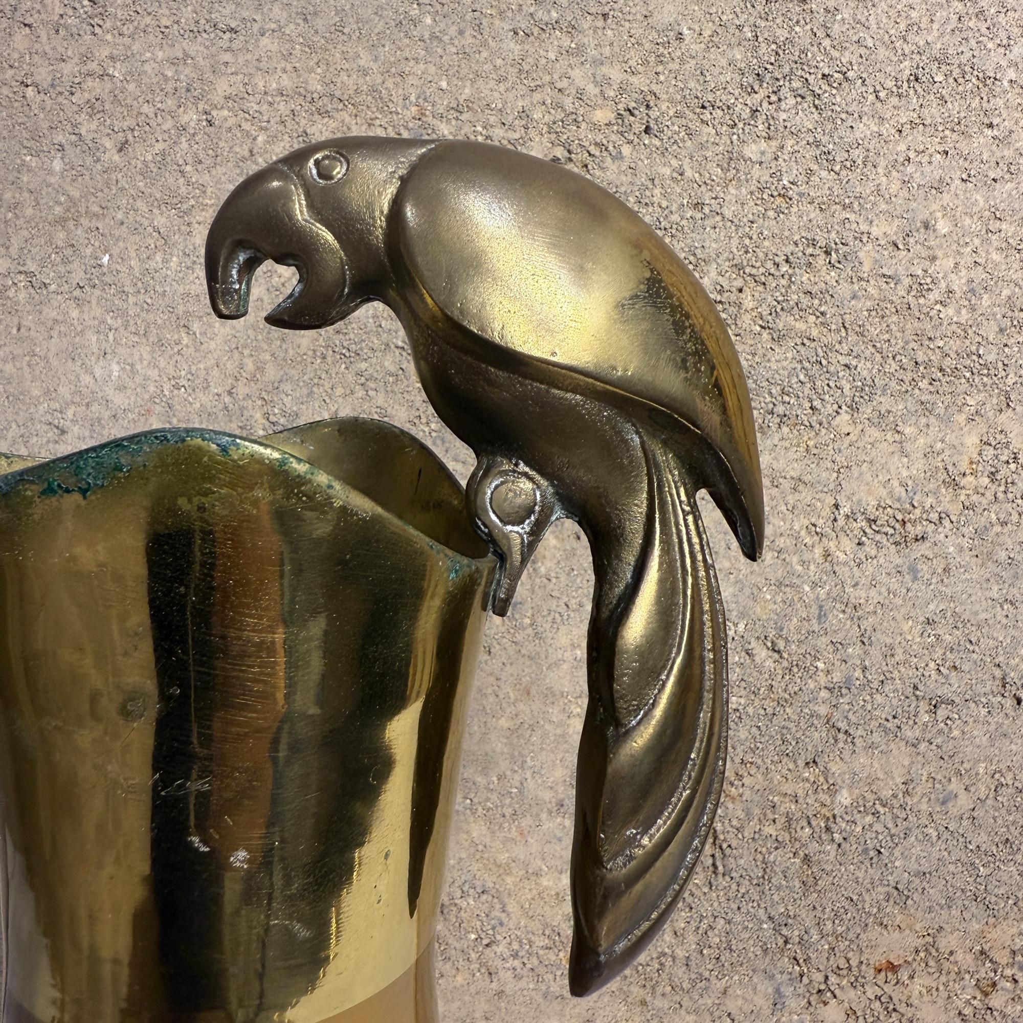 Mid-Century Modern Parrot Pitcher Metales Casasdos Brass For Sale 1