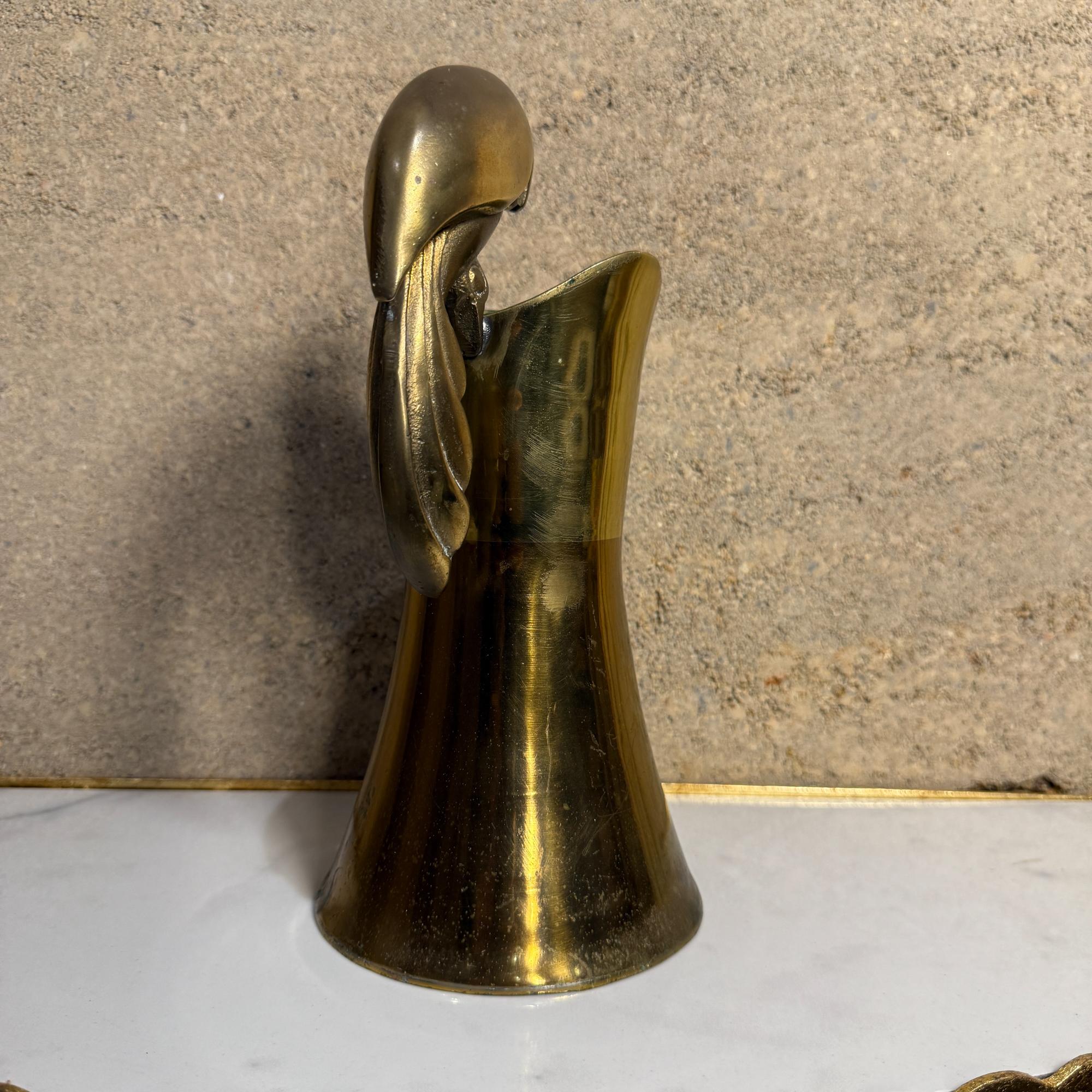 Mid-Century Modern Parrot Pitcher Metales Casasdos Brass For Sale 3