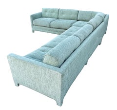 Mid-Century Modern Parsons Style Sectional Sofa after Milo Baughman
