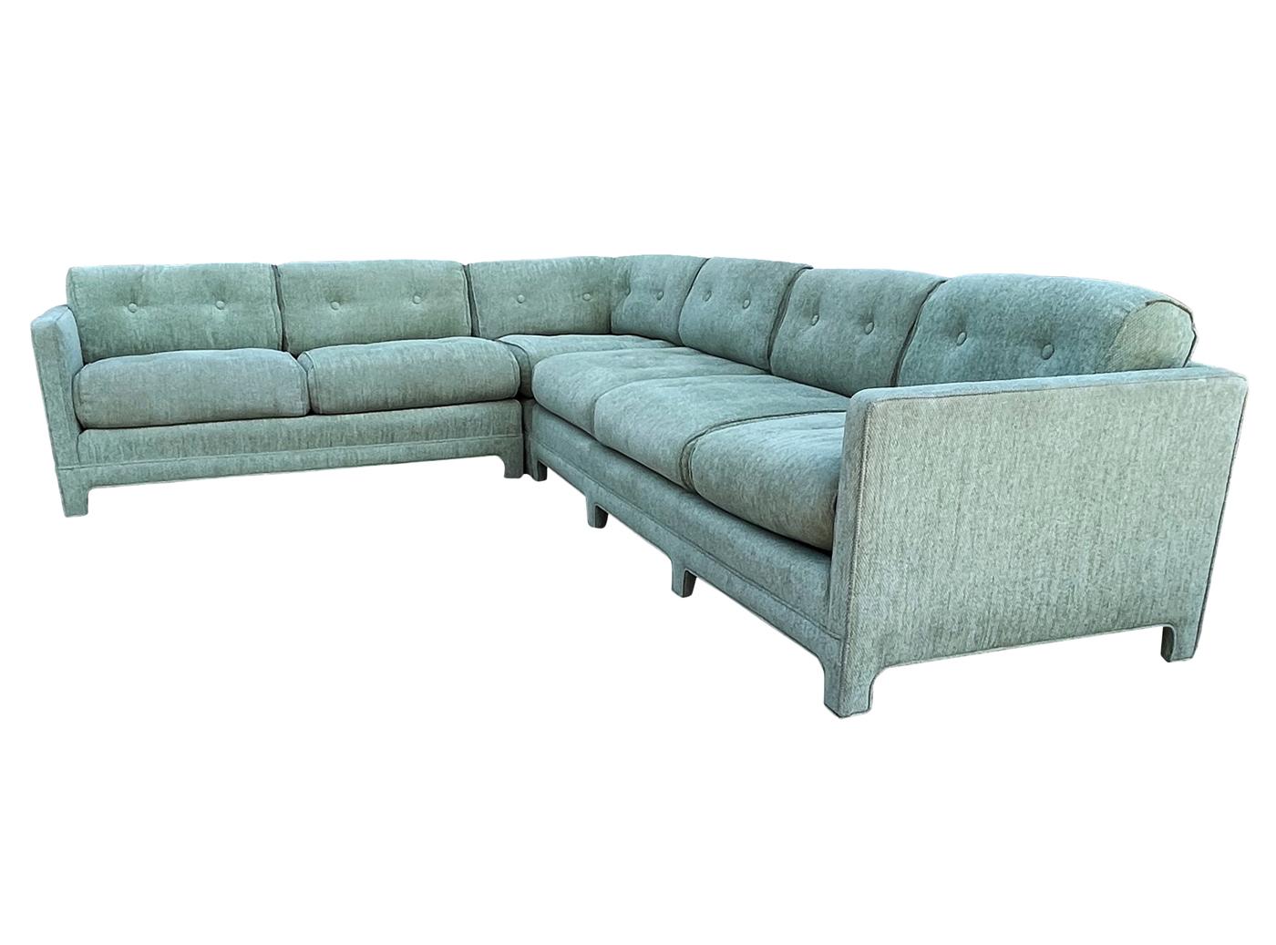 Modernes Sechsteiliges Sofa im Parsons-Stil nach Milo Baughman, Mitte des Jahrhunderts (amerikanisch) im Angebot