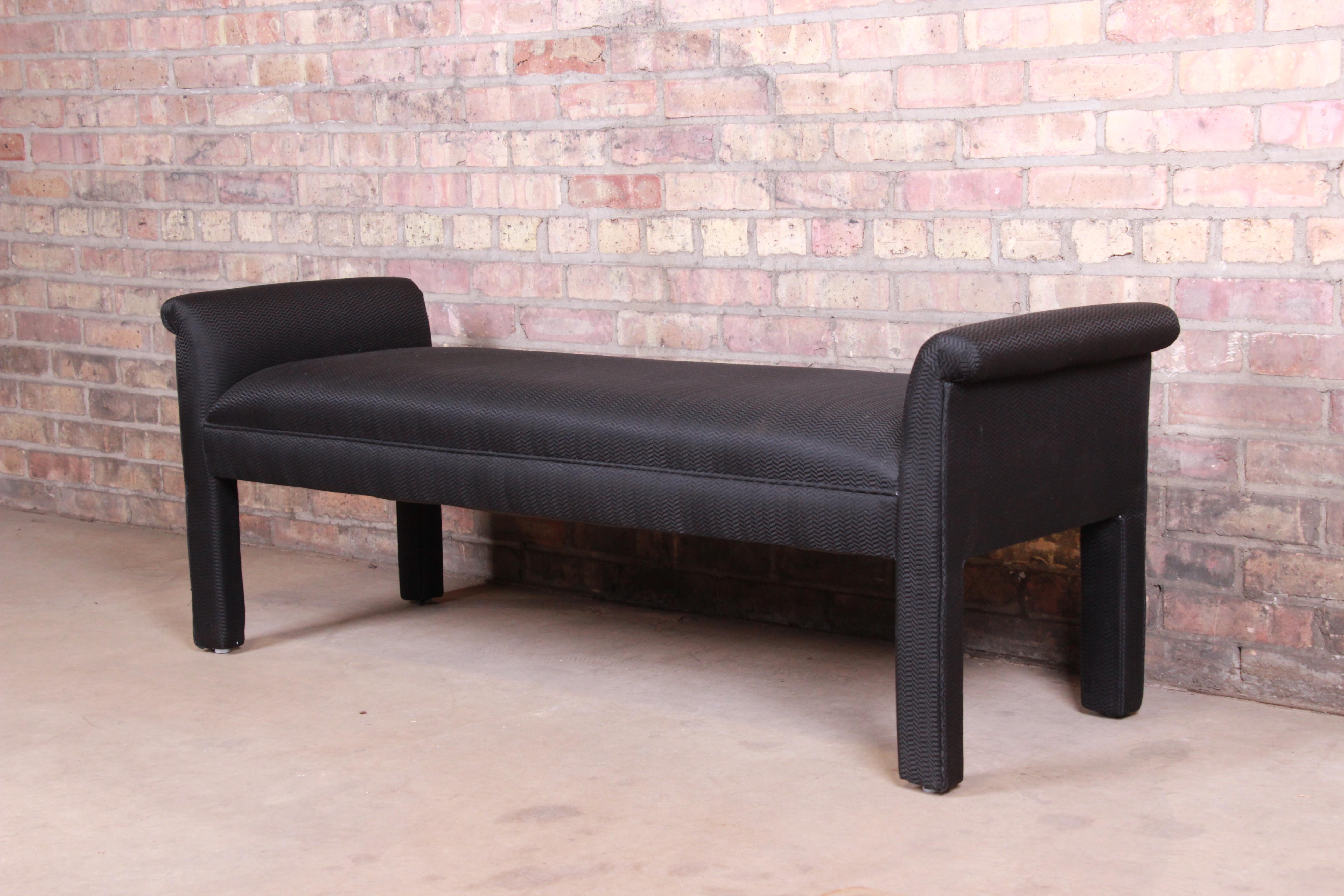 American Mid-Century Modern Parsons Upholstered Window Bench