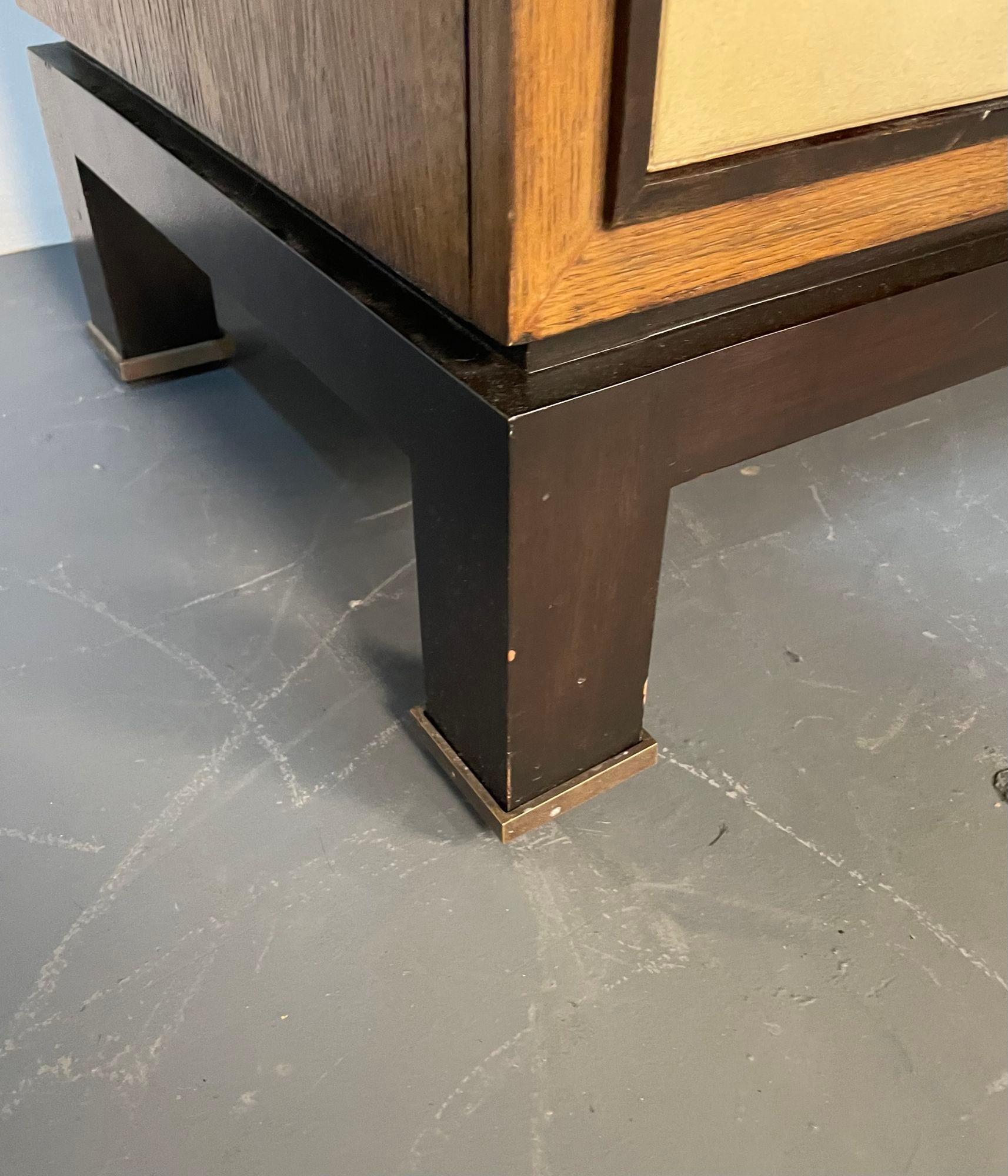 Mid-Century Modern Parzinger Style Parchment Dresser / Sideboard / Cabinet For Sale 3