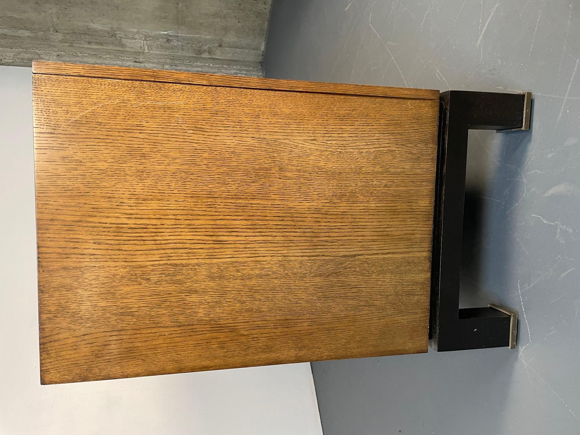Walnut Mid-Century Modern Parzinger Style Parchment Dresser / Sideboard / Cabinet For Sale