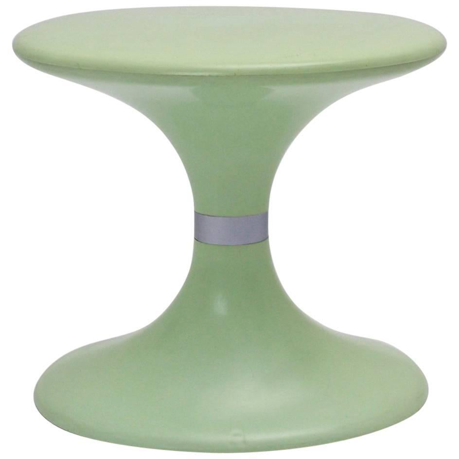 Taburete de plástico verde pastel moderno de mediados de siglo Carrara Matta Turín, Italia, 1970