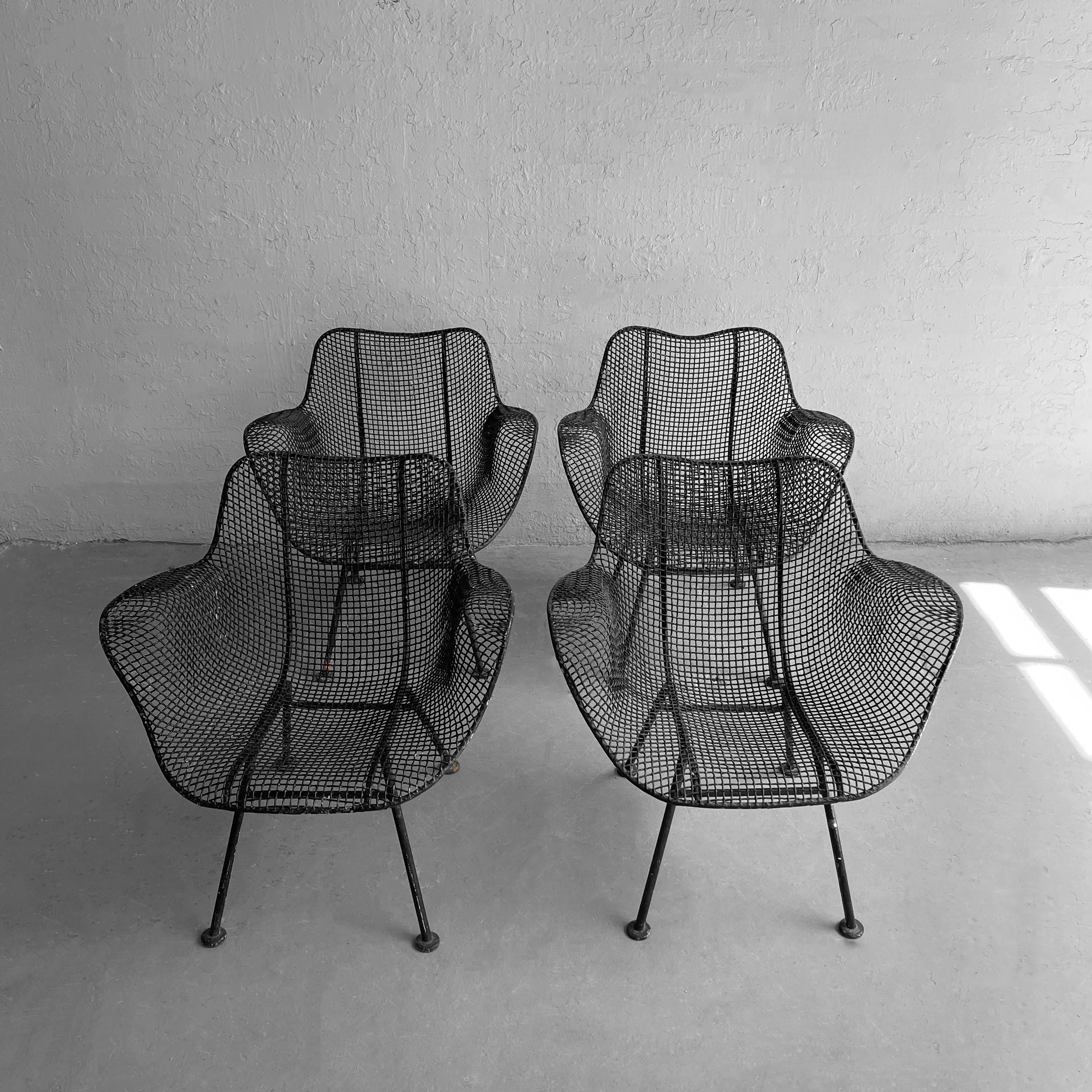 Painted Mid-Century Modern Patio Armchairs By Russell Woodard, Sculptura For Sale
