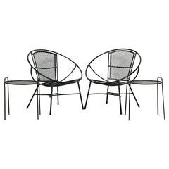 Mid-Century Modern Patio Lounge Chairs and Side Tables by Maurizio Tempestini