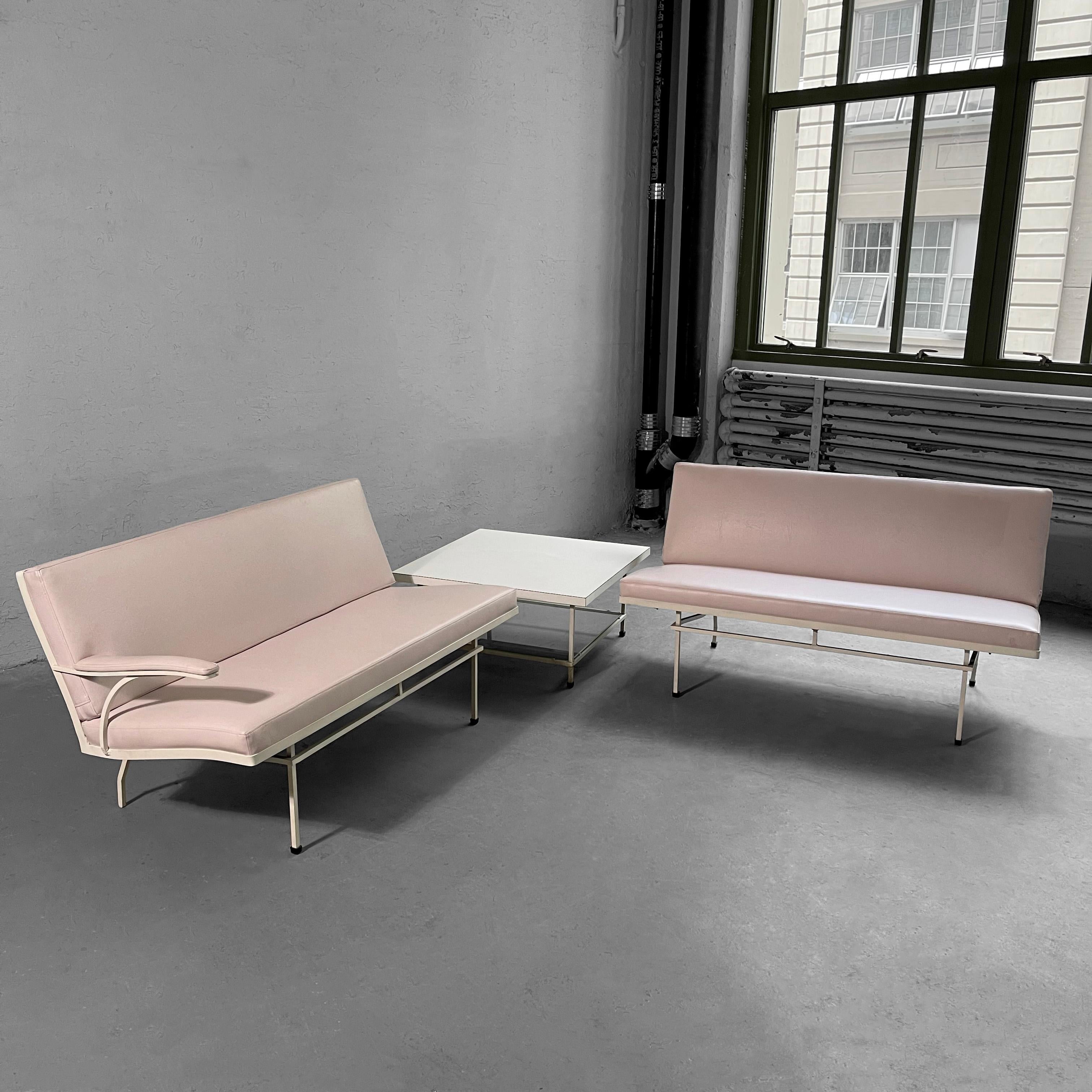 American Mid-Century Modern Patio Sofa Set by Woodard For Sale