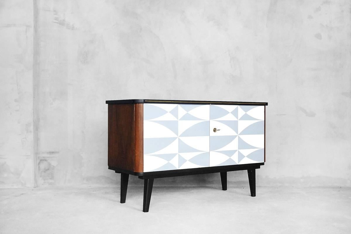 Mid-20th Century Mid-Century Modern Patterned Cabinet, 1960s