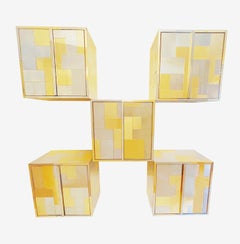Mid-Century Modern Paul Evans Cityscape Modular Wall Unit with Five Cabinets