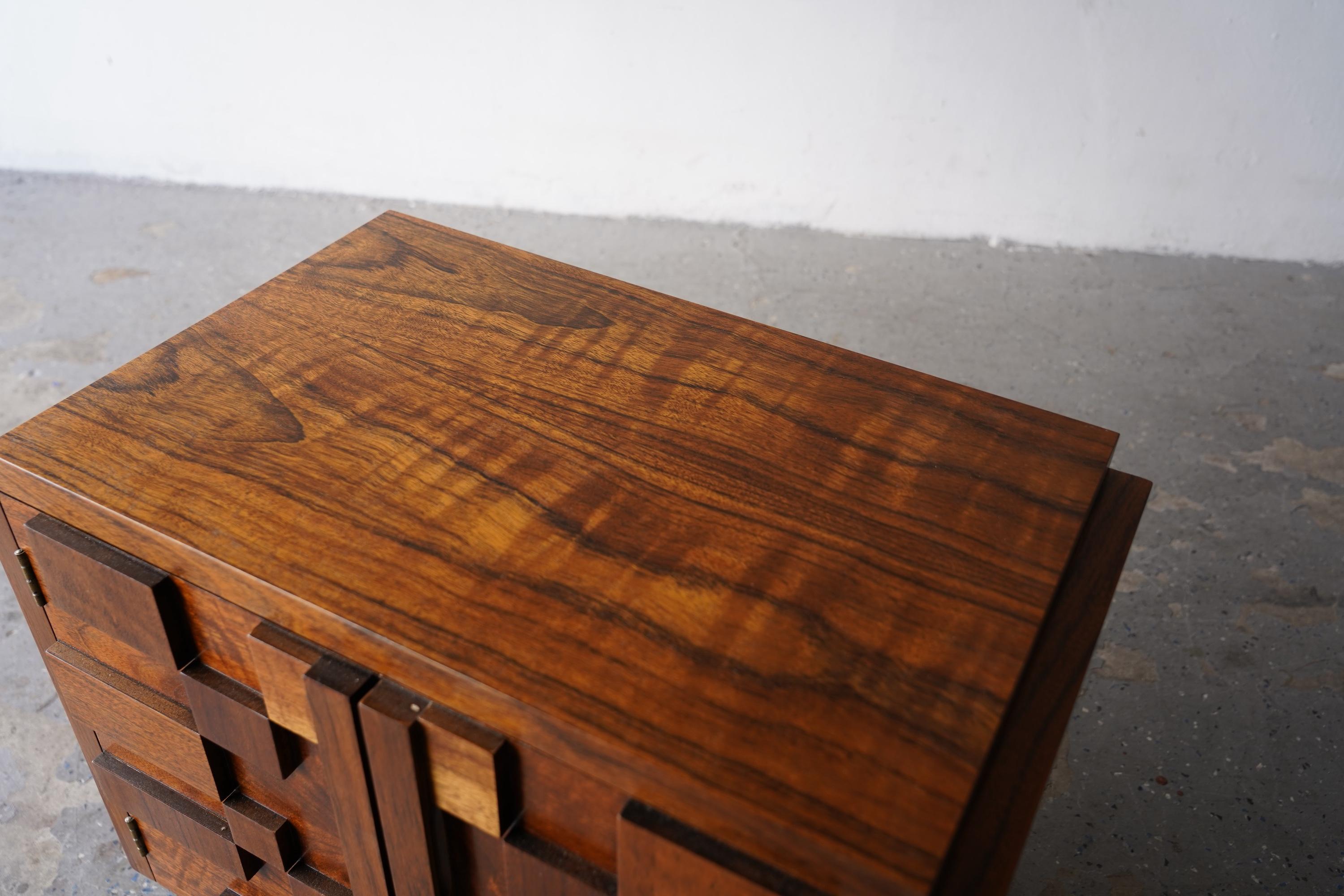 Mesilla de noche Mid Century Modern Paul Evans Style Lane Staccato Brutalist EndTable en venta 2