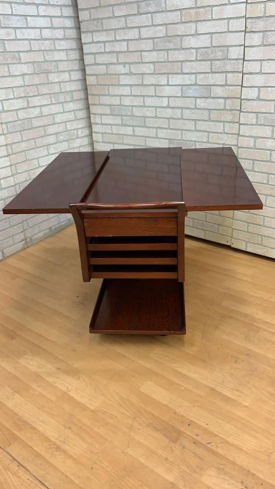 Mid-Century Modern Paul Frankl Expanding Serving Cart For Sale 5