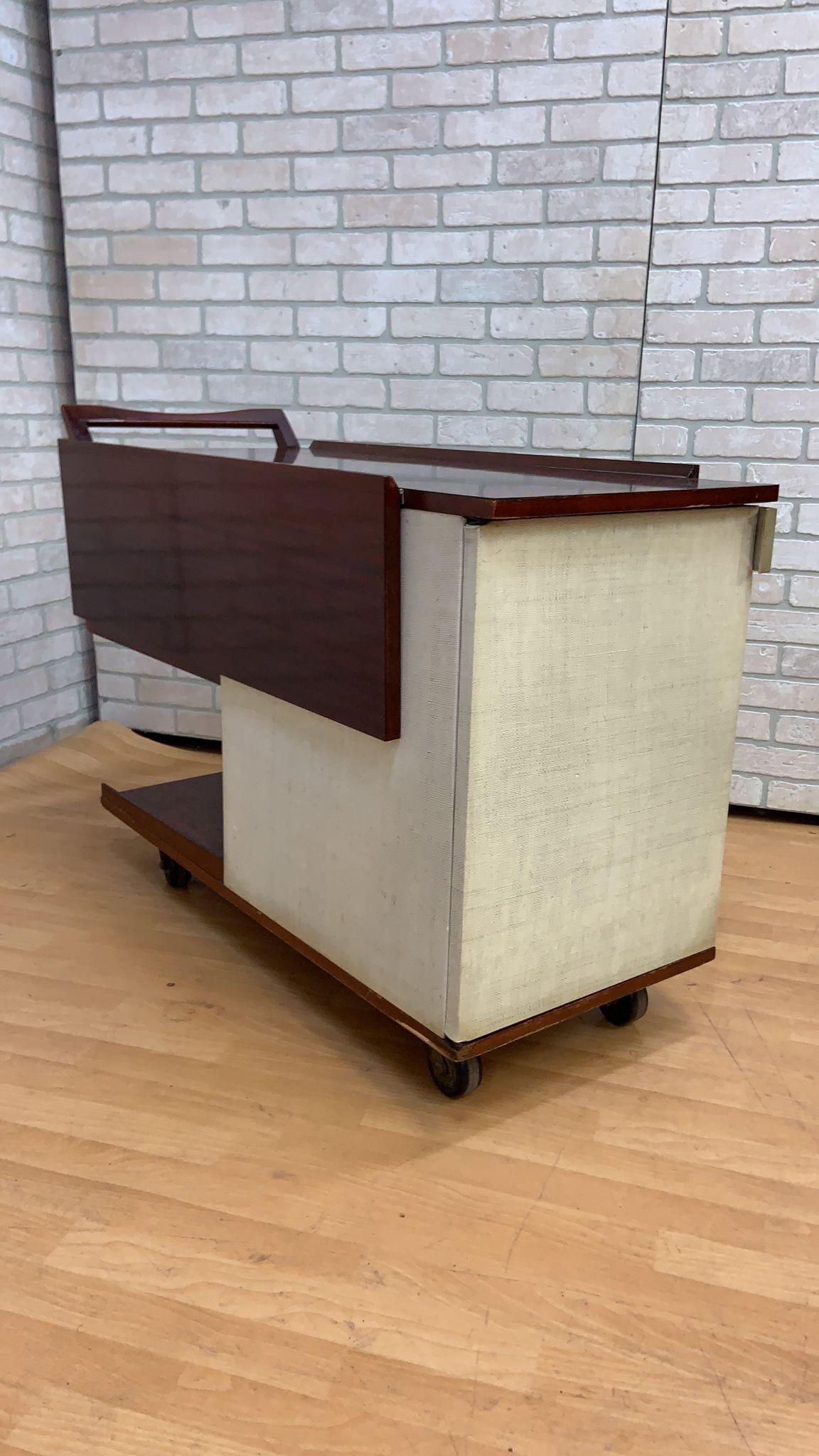 Mid-20th Century Mid-Century Modern Paul Frankl Expanding Serving Cart For Sale