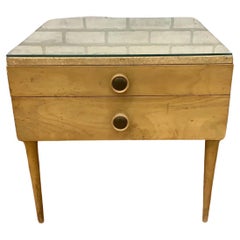 Used Mid Century Modern Paul Frankl for Johnson Furniture Cork Top Nightstand