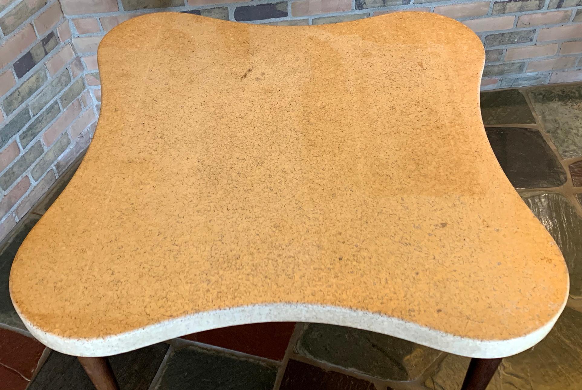 Mid-Century Modern Mid Century Modern Paul Frankl for Johnson Game Table Set 4 Orange V Chairs