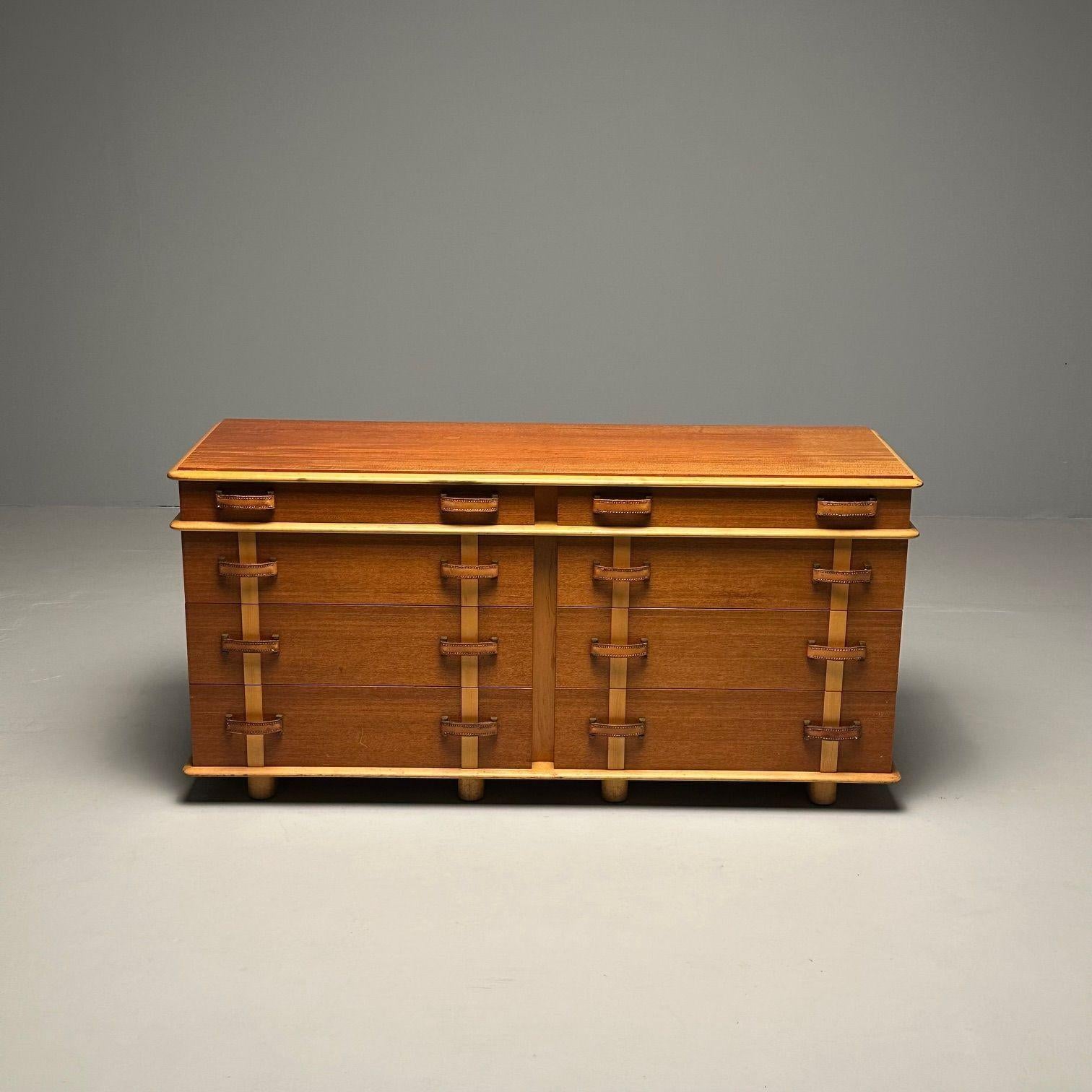 Mid-Century Modern Paul Frankl / John Stuart Dresser, Sideboard, Bedroom Set

Collectors opportunity to own a rare Paul Frankl designed dresser for Johnson Furniture Co. and retailed by John Stuart. Branded Johnson Furniture Co. and labeled John