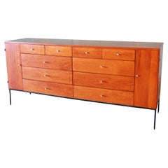 Mid Century Modern Paul McCobb 20 Drawer Chest of Drawers on Iron Base