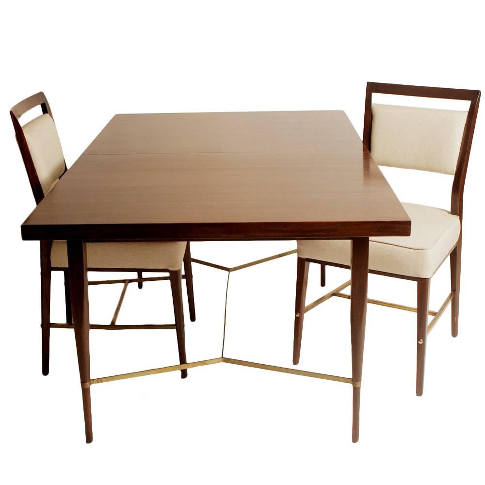 Mid-Century Modern Paul McCobb Dining Table with Two Chairs 