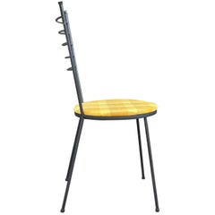 Modern Paul McCobb Arbuck Black Wrought Iron Hairpin Chair 1950s CLEARANCE