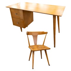 Mid-Century Modern Paul McCobb Planner Desk and Chair