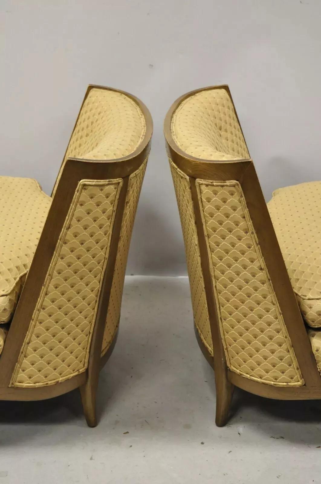 Paire de chaises longues à dossier en tonneau de style The Moderns McCobb en vente 3