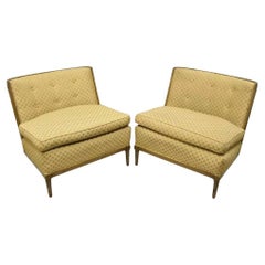 Mid Century Modern Paul McCobb Style Barrel Back Slipper Lounge Chairs - a Pair