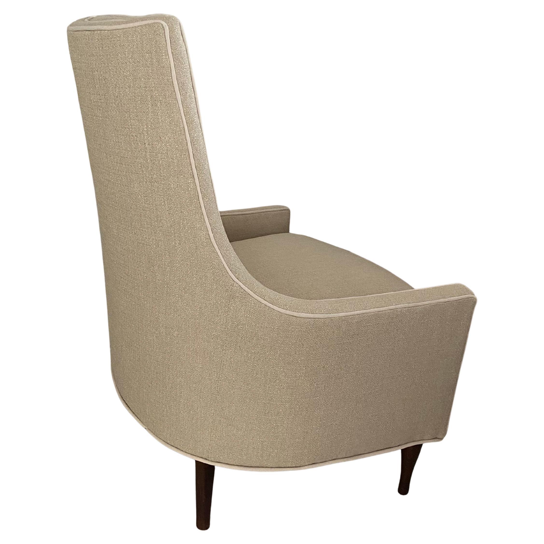 Mid-Century Modern Paul McCobb Style High Back Lounge Club Chairs, Pair en vente 2