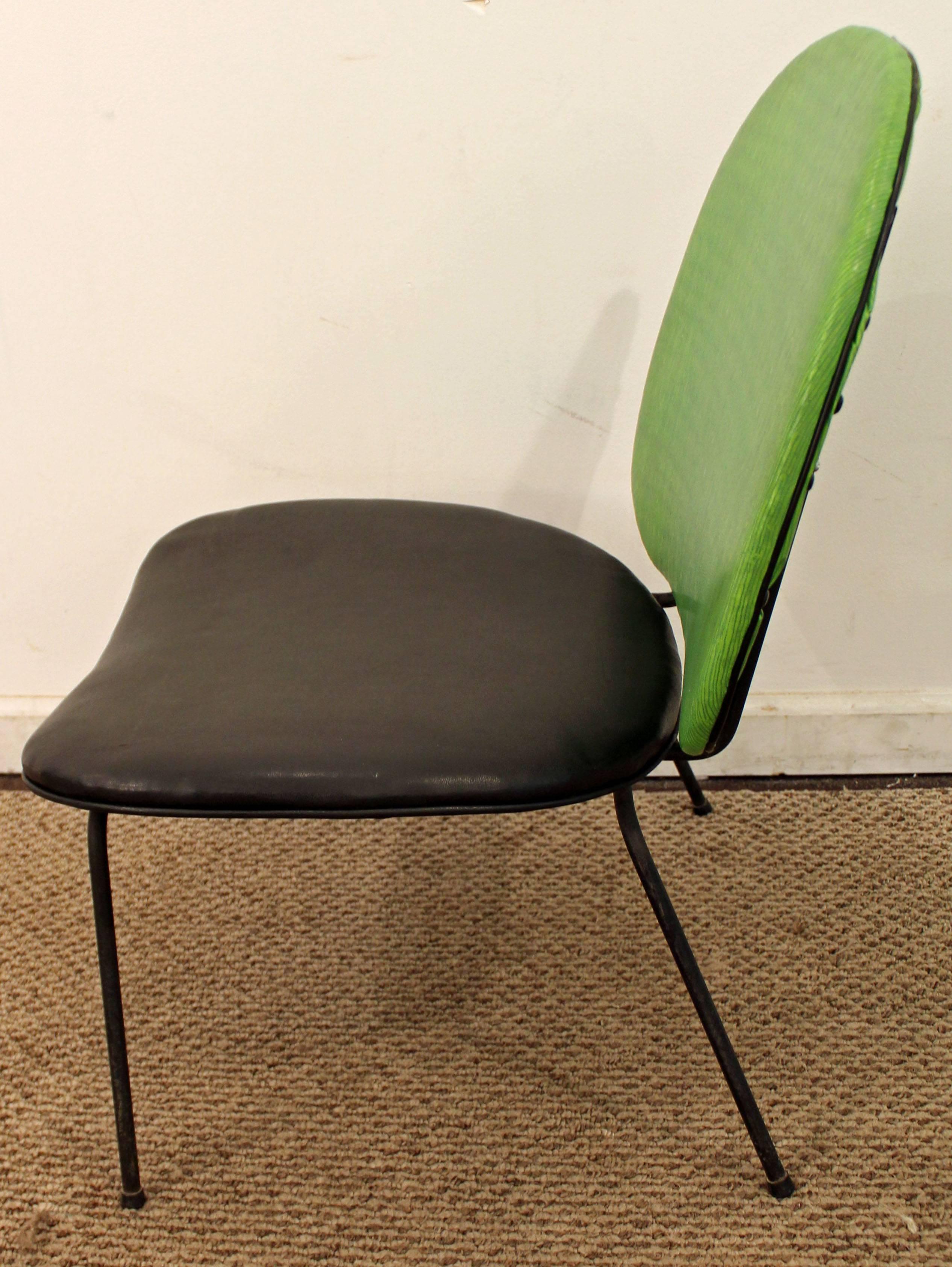 Unknown Mid-Century Modern Paul McCobb-Style Lime Green Wire Side Chair For Sale