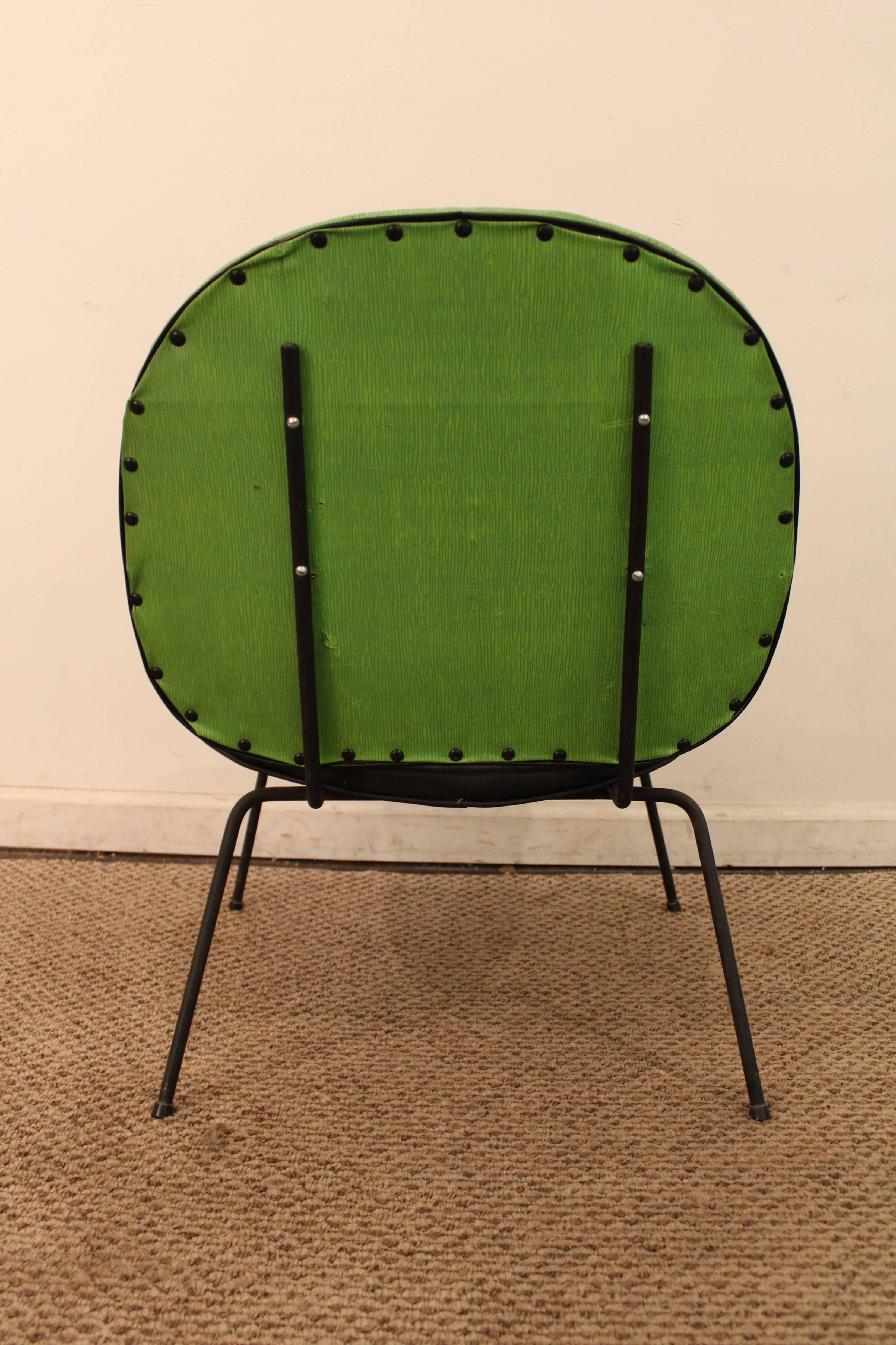 Unknown Mid-Century Modern Paul McCobb-Style Lime Green Wire Side Chair