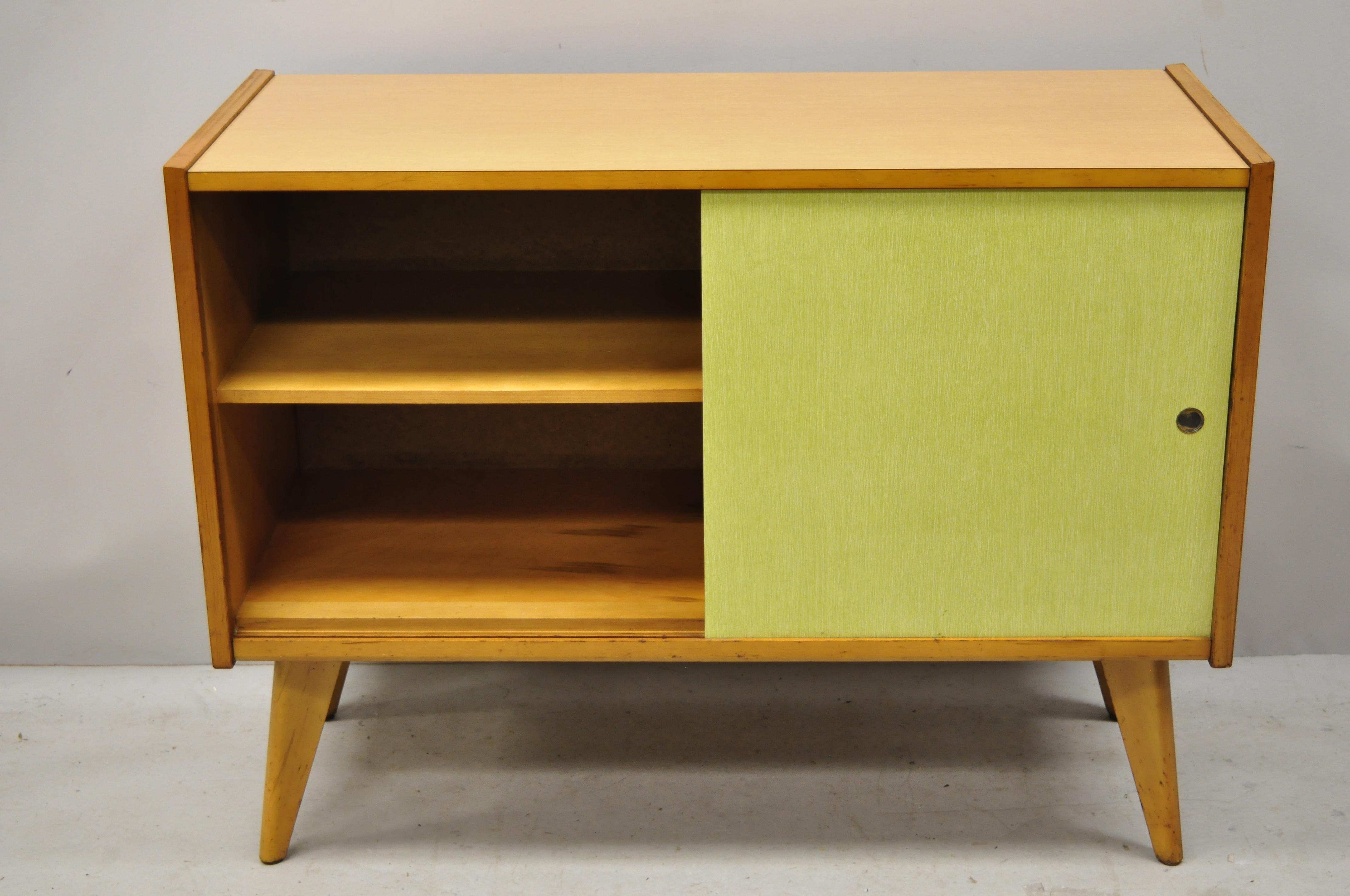 yellow buffet cabinet