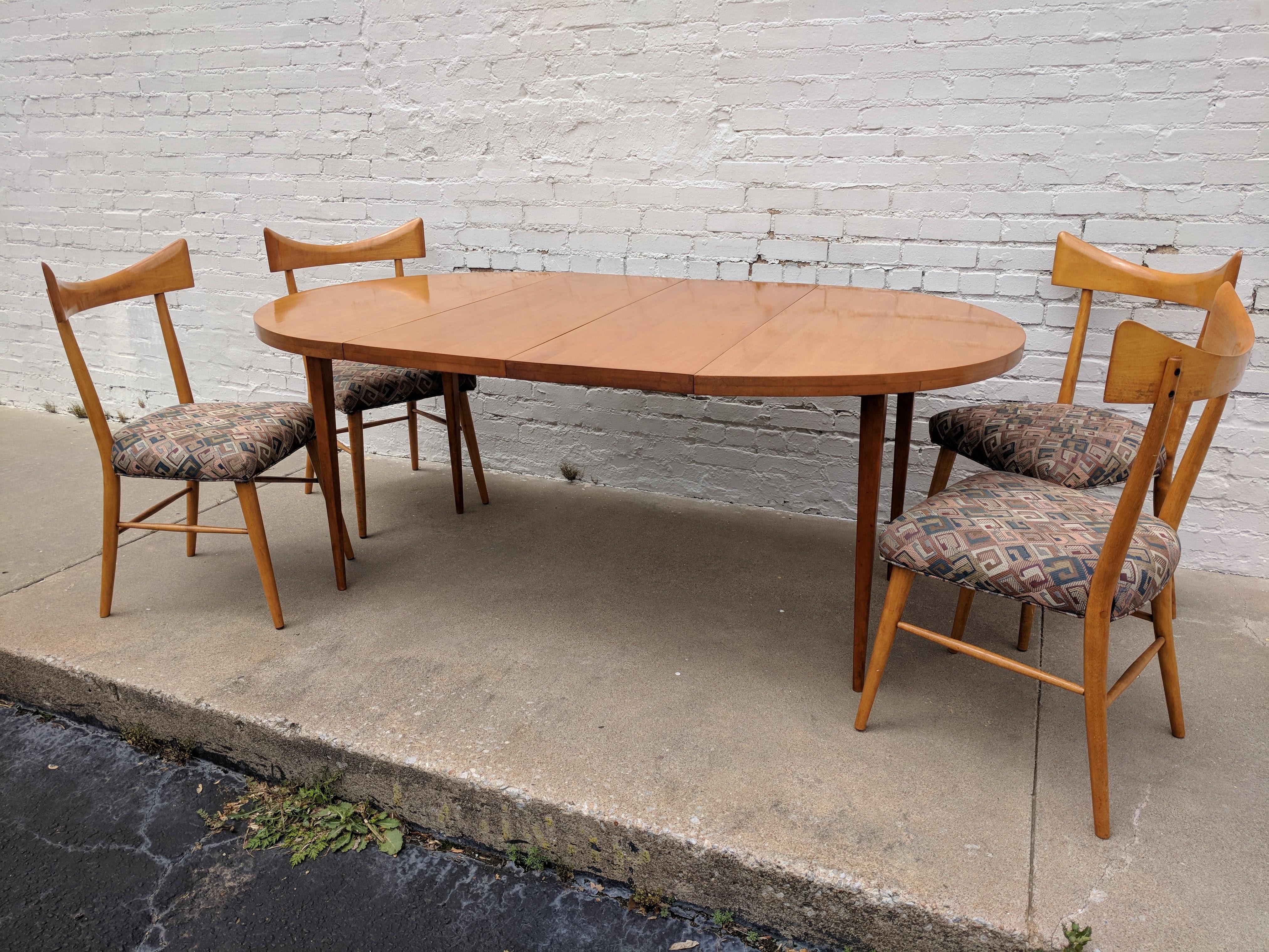 Mid Century Modern Paul McCobb Table and Bowtie Chairs For Sale 3