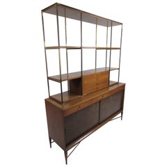 Vintage Mid-Century Modern Paul McCobb Two-Piece Hutch