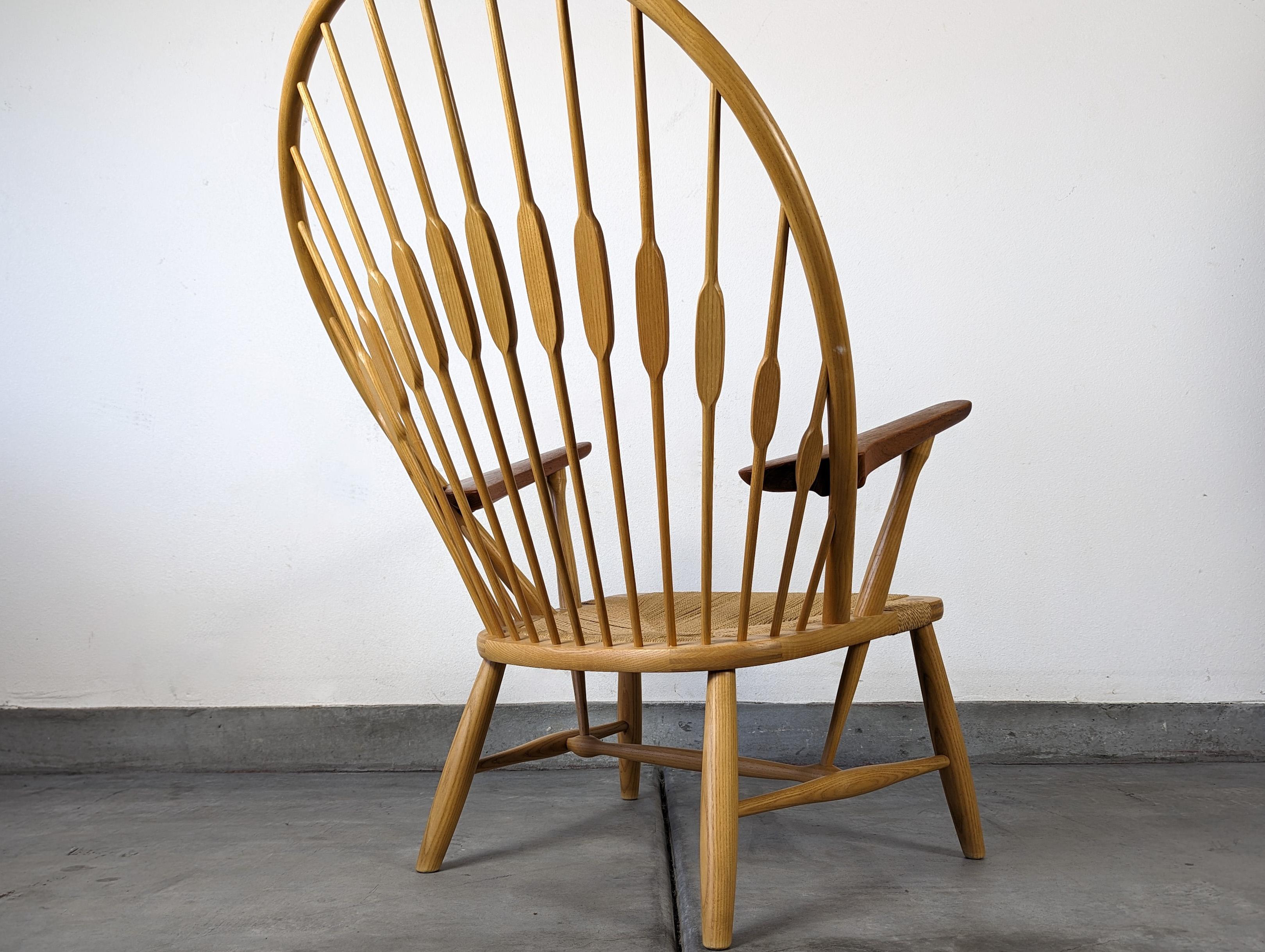 Mid Century Modern Peacock Chair by Hans J. Wegner for Johannes Hansen, c1990s 9